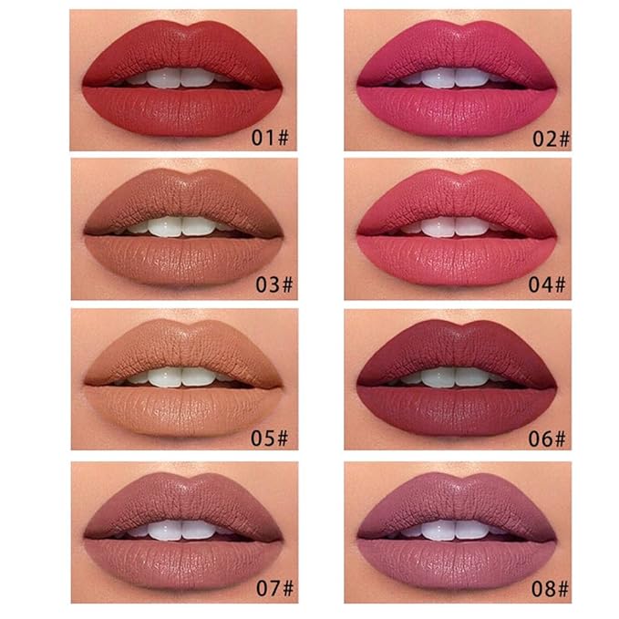 Mocha Nude Matte Lip Tint Stain Pen,Versatile Lip Set,Long