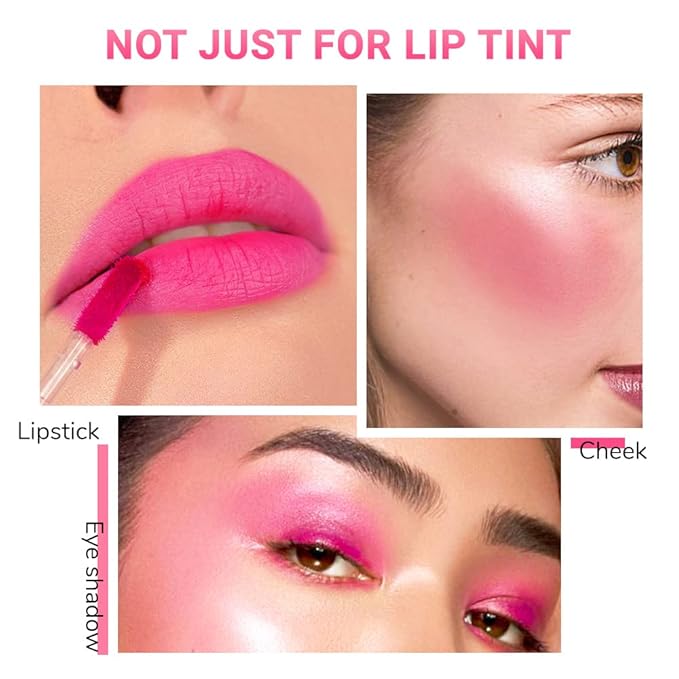 BINGBRUSH 2Pcs Bright Vivid Color Lip Tint With BINGBRUSH
