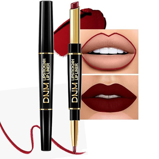 evpct 1Pcs Dark Red Lip Liner and Lipstick