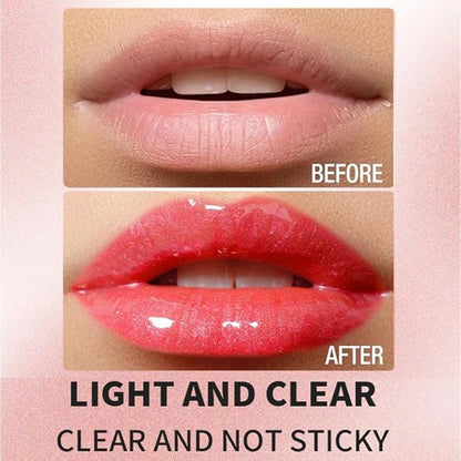 Red Glitter Lip Gloss Long Lasting Pearl Shimmer Lip