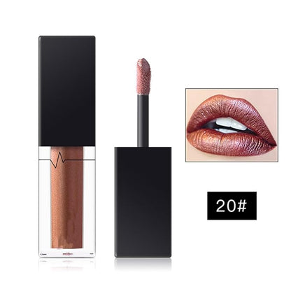 MAEPEOR Metallic Liquid Lipstick 24 Color Metal Diamond Long