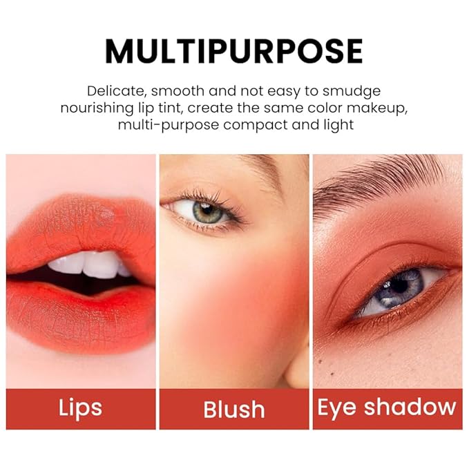 BINGBRUSH 6Pcs Bright Vivid Color Lip Tint With BINGBRUSH
