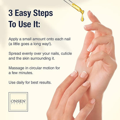 Onsen Secret Nail Reboot Duo - Treatment for Damaged Nails - Natural Nail Care & Cuticle Repair - Visible Results For Perfect Nails, Cuticle Conditioner Cream 30ml & Nail Reboot Oil 30ml