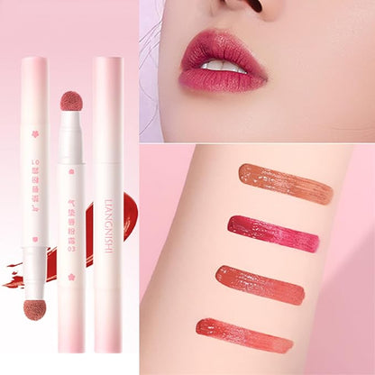 Matte Air Cushion Lipstick, Beauty Wand Lip Cream, Lip Glaze Korean Lipcolor Tinted Lip Gloss, Non-stick cup, Quick-drying, Cheeky Finish (03 Pomegranate)