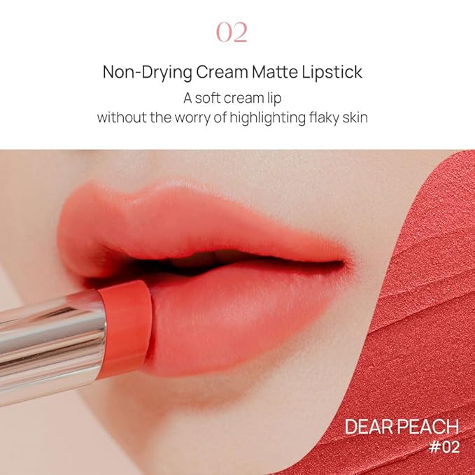 YNM Cream Matte Lipstick (01 ROSE BEIGE, 5.5g), BEIGE,