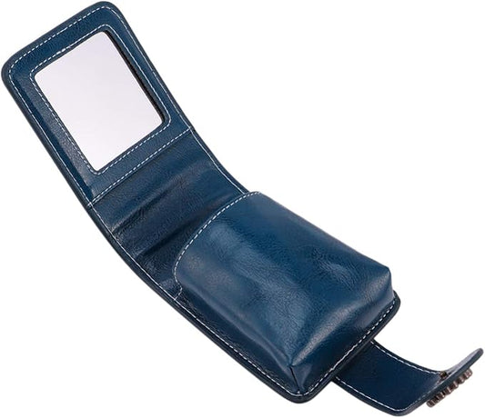 VALICLUD Makeup Bag with Mirror Hand Held Mirror Bag