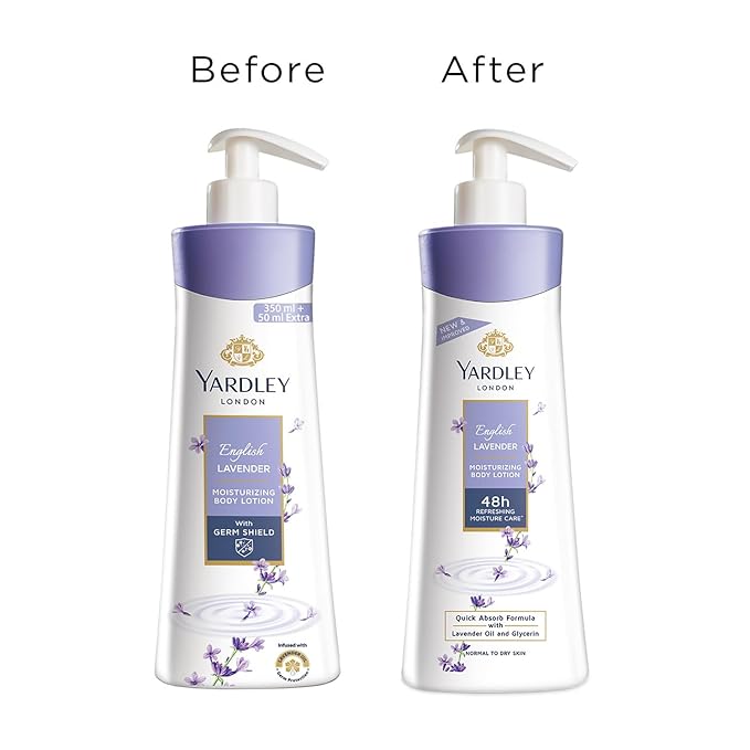 Yardley London English Lavender Hand and Body Lotion, 350ml (Pack of 2)