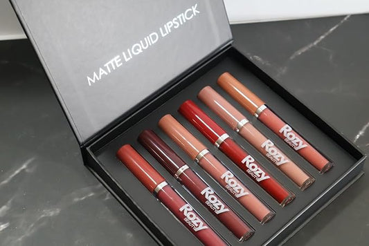 6-Piece Matte Liquid Lipstick Set - Long-Lasting, Highly Long-Lasting,