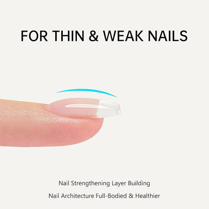 Salon-Level Builder Gel for Nails - Thickness Nail Strengthener & Extender | 28-Day Chip Resistance Hypoallergenic & Odorless