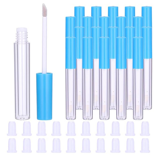 20Pcs Empty Lip Gloss Tubes Cute 1.3ml Blue Gloss