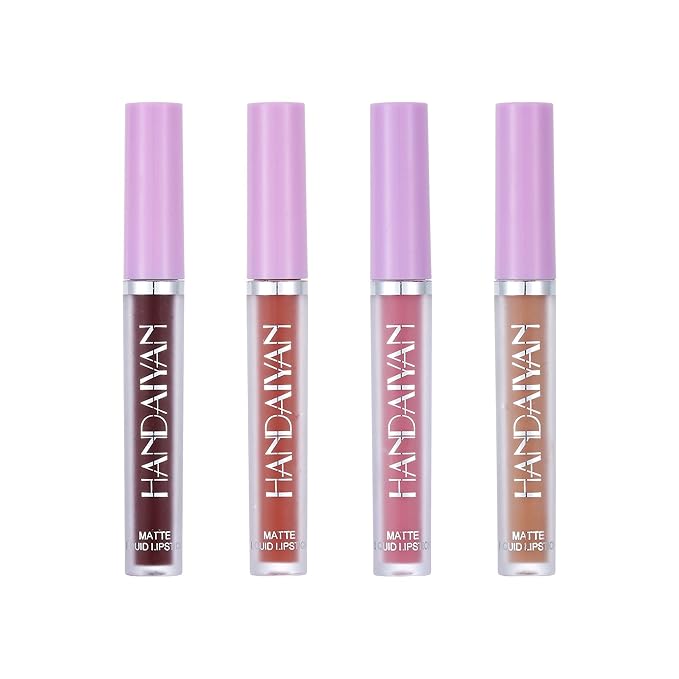 4Pcs Matte Liquid Lipstick Lipgloss Lip Gloss Stain Lipgloss