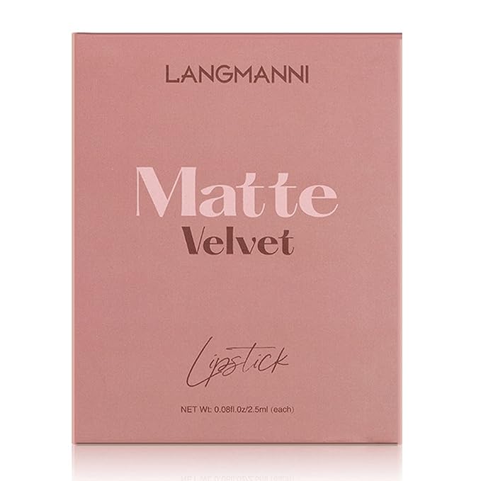 6 PCS Matte Liquid Lipstick Set, Velvet Muddy Burgundy