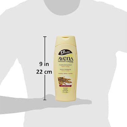 Avena Instituto Español Moisturizing Hand and Body Lotion, Helps Moisture Soften and Nourish your skin, 2-pack Of 17 FL Oz, 2 Bottles