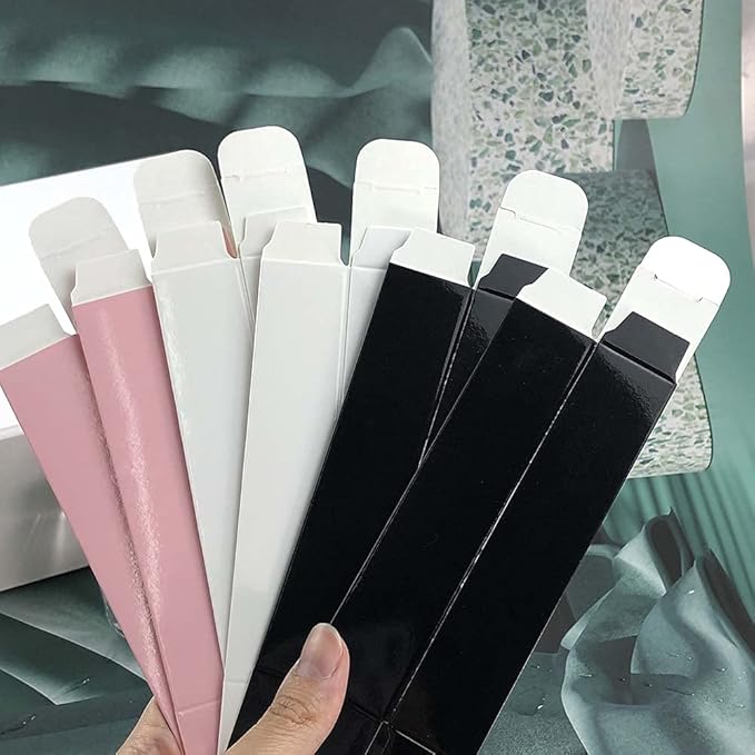 COSIDEA 50 PCS Empty Pink Lip Gloss Boxes W25 xW25 xH117mm / W0.98xW0.98xH4.6 inch, Cosmetic Perfume/Mascara Box Packaging for Small Business Wholesale, small Kraft Paper Box Luxury Holder Wrapping
