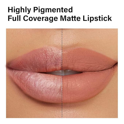 Matte Lipstick Hydrating Lip Color Makeup, Highly Pigmented Lipstick with Moisturizing Formula, Lightweight, Smooth, M26