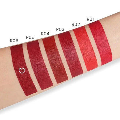 evpct 1Pcs Dark Deep Red Lipstick, Silky Velvet Matte Lipstick Pack Sets for Women, Long Lasting Smudge Proof Lipstick Lip Stain Makeup Kit matte lipstick 24 hours original R06