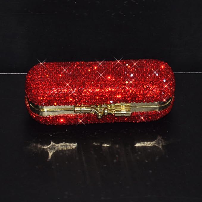 XhuangTech Bling Lipstick Holder Case With Mirror, Rhinestone XhuangTech