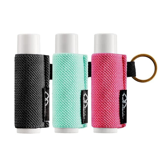 WK IEASON - Lip Balm Holder Keychain Clip (Black/green/rose)…