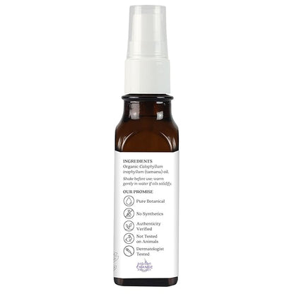 Aura Cacia Organic Natural Skin Care, Nourishing Tamanu Oil, 1 fluid ounce bottle