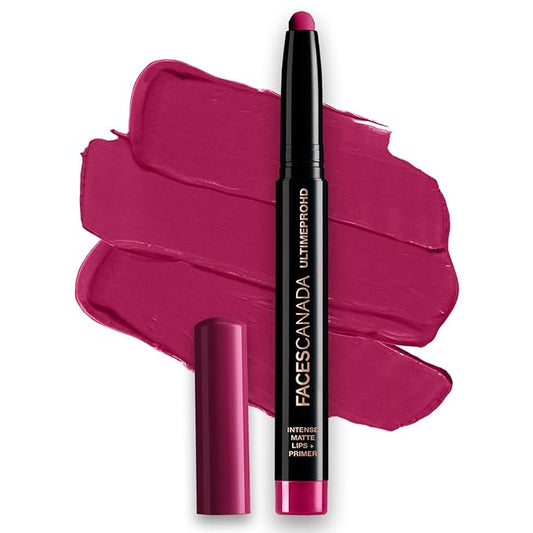 Ultime Pro HD Intense Matte Lipstick + Primer - Chestnut 27 | 9 Hour Long Lasting Lip Color | Lightweight & Smudge Proof Matte Finish | 0.05 Oz/1.4g