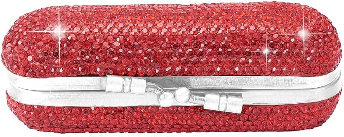 XhuangTech Bling Lipstick Holder Case With Mirror, Rhinestone XhuangTech