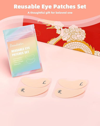 Under Eye Patches Silicone - 2 Pairs Reusable Eye Patches, Eye Wrinkle Patches, Reusable Under Eye Mask, Plump Fine Lines & Wrinkles, Cream