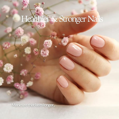 karma organic Base Coat and Top Coat 2 in 1 Nail Polish, Dip Powder & Polygel Base activator, Long Lasting Clear Nail Enamel, Nail Polish Strengthener - (0.43 FL oz)