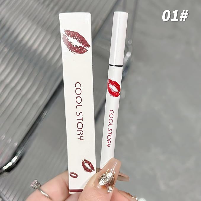 YUANLI Lip Stain Marker Pen, Lip Liner and Lipstick 2 in 1, Long Lasting Waterproof Matte Lip Tint Stain for Women, Hydrating and Waterproof 24 Hour Lip Liner Pencil & Liquid Lipstick - 01