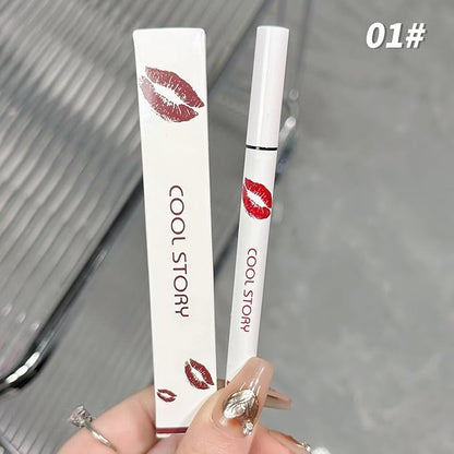 YUANLI Lip Stain Marker Pen, Lip Liner and Lipstick 2 in 1, Long Lasting Waterproof Matte Lip Tint Stain for Women, Hydrating and Waterproof 24 Hour Lip Liner Pencil & Liquid Lipstick - 01