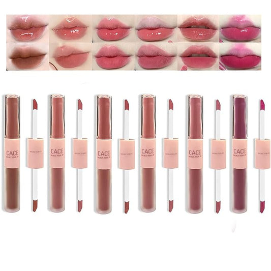 6 Colors 2 in 1 Double-end Lip Gloss Gloss