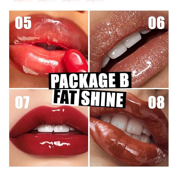 VolksRose 8pcs Lip Gloss Oil Set, Flavored Lip Gloss