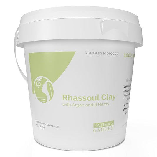Fatima's Garden Rhassoul Clay with Herbs - Detox Facial Powder, 1Kg