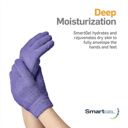 NatraCure Moisturizing Gel Booties and Gloves Set - (for Dry Skin, Dry Hands, feet, Cracked Heels, cuticles, Rough Skin, Dead Skin, use with Your Favorite lotions) - 155/175-LAV/RET - Color: Lavender