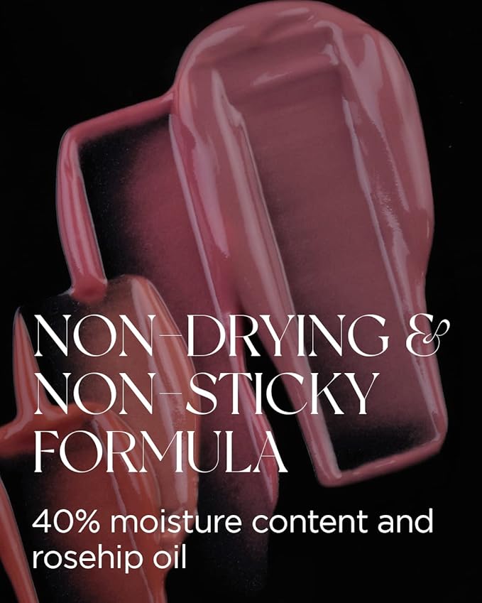 Non-Section Glowy Tint – 108 SOOTY HAZE – Glass Lasting Transparent & Flexible Lip Makeup - Moisturizing Lip Stain for Glossy Finish – Buildable Lipstick for Fuller Looking Lip, 0.18 fl.oz.