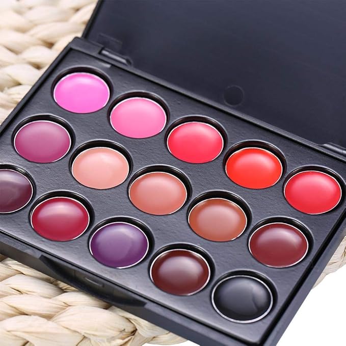 Lipstick Palette, Lip Cosmetics, 15Colors Professional Lip Gloss Gloss