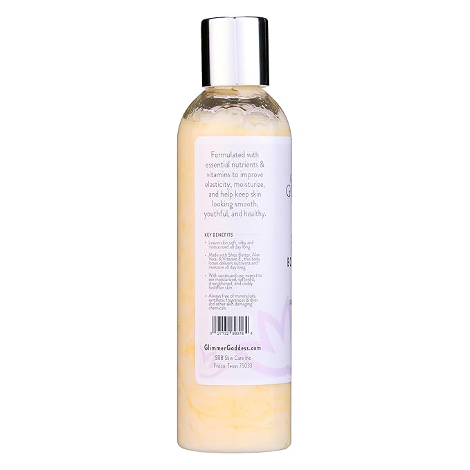 GLIMMER GODDESS Organic Skin Care 8 oz Firming Body Lotion for Hydrating Skin & Improving Elasticity