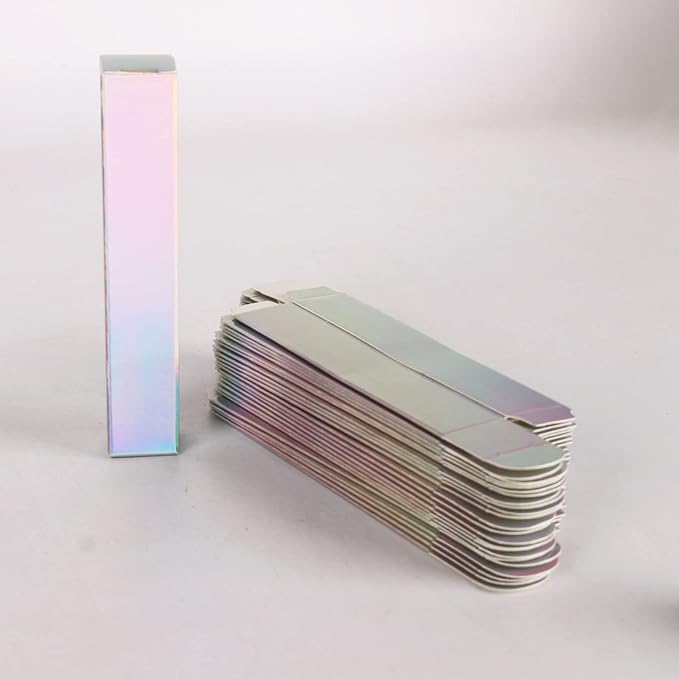 COSIDEA 50 PCS Empty Pink Lip Gloss Boxes W21 xW21 xH121mm， Cosmetic Perfume/Mascara Box Packaging, small Kraft Paper Box Luxury Holder Wrapping