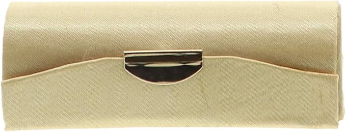 Motique Accessories Gold Solid Satin Ladies Lipstick Case Gold