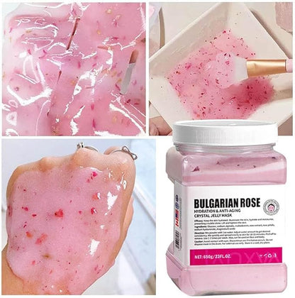 Jelly Face Mask Peel Off Powder 650g Moisturizing and Hydrating Repair and Smooth Skin Care for Home Salon Spa (Hyaluronic Acid)