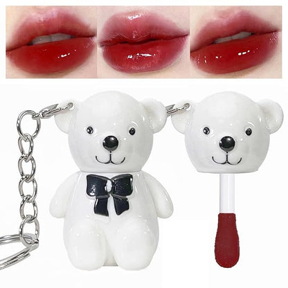 Yasovigi Bear Lip Gloss Keychain, Mirror Lip Tint Yasovigi