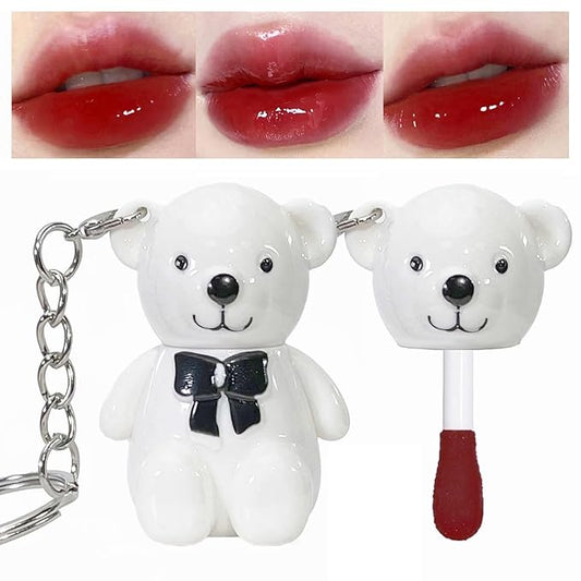 Yasovigi Bear Lip Gloss Keychain, Mirror Lip Tint Yasovigi
