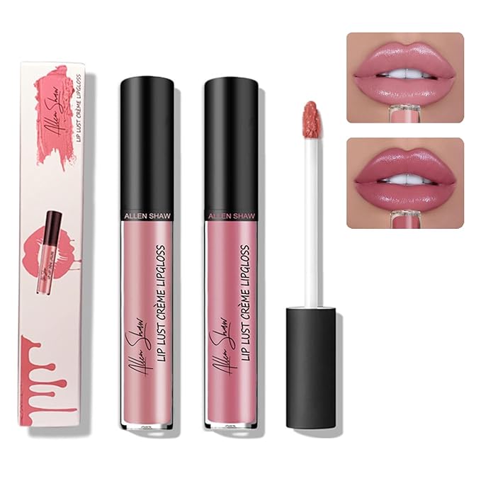 2PCS Cream Lip Gloss, Sexy Women Lipstick, Moisturising