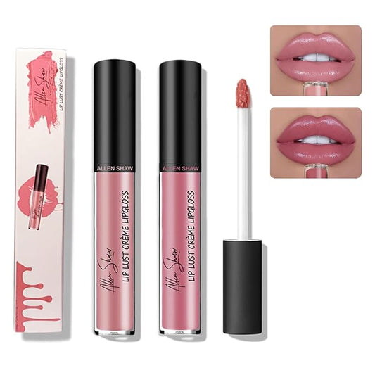 2PCS Cream Lip Gloss, Sexy Women Lipstick, Moisturising