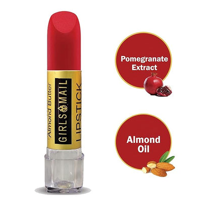 Last Minute moisturizing Almond Organic Butter Lip Makeup rich Red Stick Super For Pioneer Woman Bridal Artist Beauty Creator American girl Female Personality beauty Queen