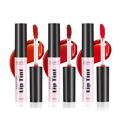 3 Colors Peel Off Matte Lip Tint, Peel Off Lip Stain, Matte Lasting Tattoo Lip Gloss, Non-Stick Cup Liquid Lipstick Tinted Lip Stain,Waterproof Formula (1&2&3#)