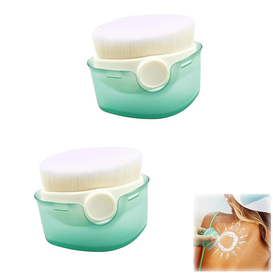 2 Pack Sunscreen Applicator for Kids, Makeup Brushes Sunblock with Protective Caps Sun Lotion Applicator Sun Cream Brush for Kids Women