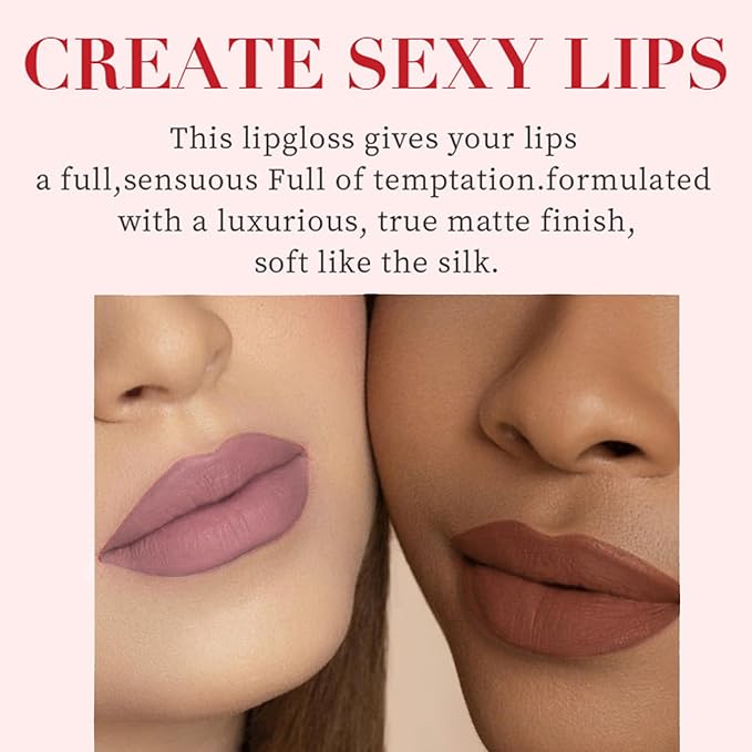 8 Colors Matte Lipstick Pen Set, Waterproof Velvet Long