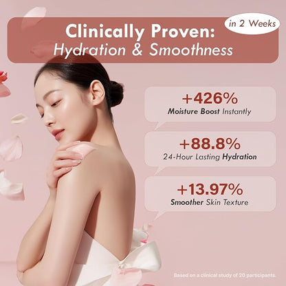 Red Bean Body Lotion - Korean 24hr Hydrating & Smoothing Body Lotion - Improves Appearance of Texture - Sensitive Skin Tested - Peptides & HA - 8.45 fl oz