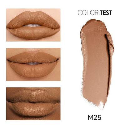 Matte Lipstick Hydrating Lip Color Makeup, Highly Pigmented Lipstick with Moisturizing Formula, Lightweight, Smooth, M25
