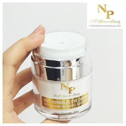 Anti-Wrinkles Eye Cream - Fast Absorbing, Natural Ingredients for Dark Circles, Puffy Eyes, and Wrinkle Reduction, 30 grams